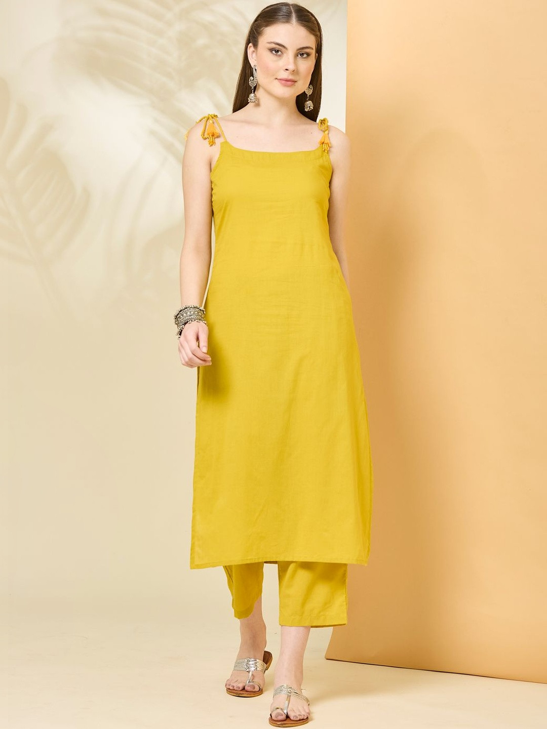 Anouk Mirage Women Ethnic Motifs Regular Pure Cotton Kurta with Trousers & With Dupatta
