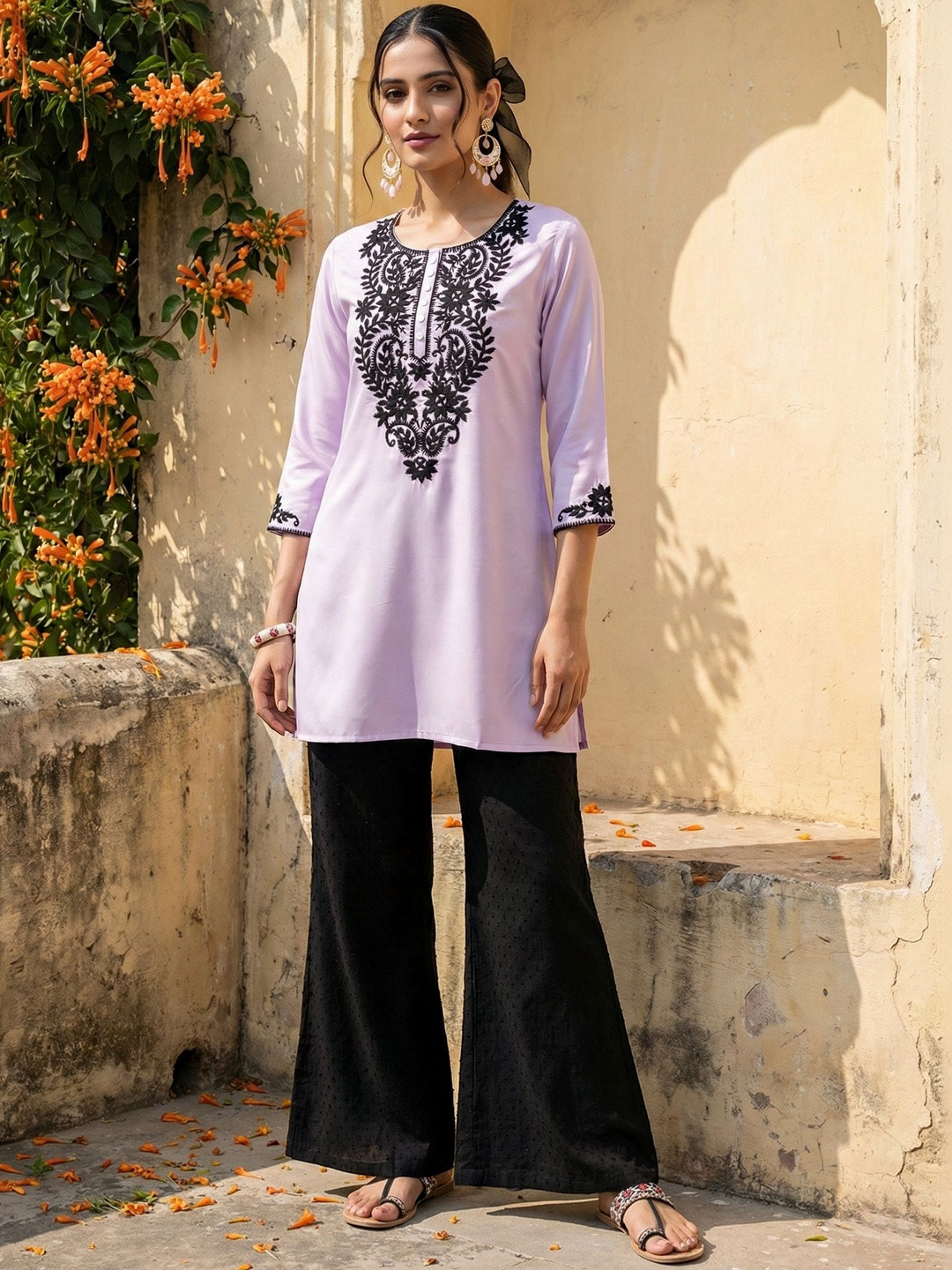 Anouk Women Flared Sleeves Kurta