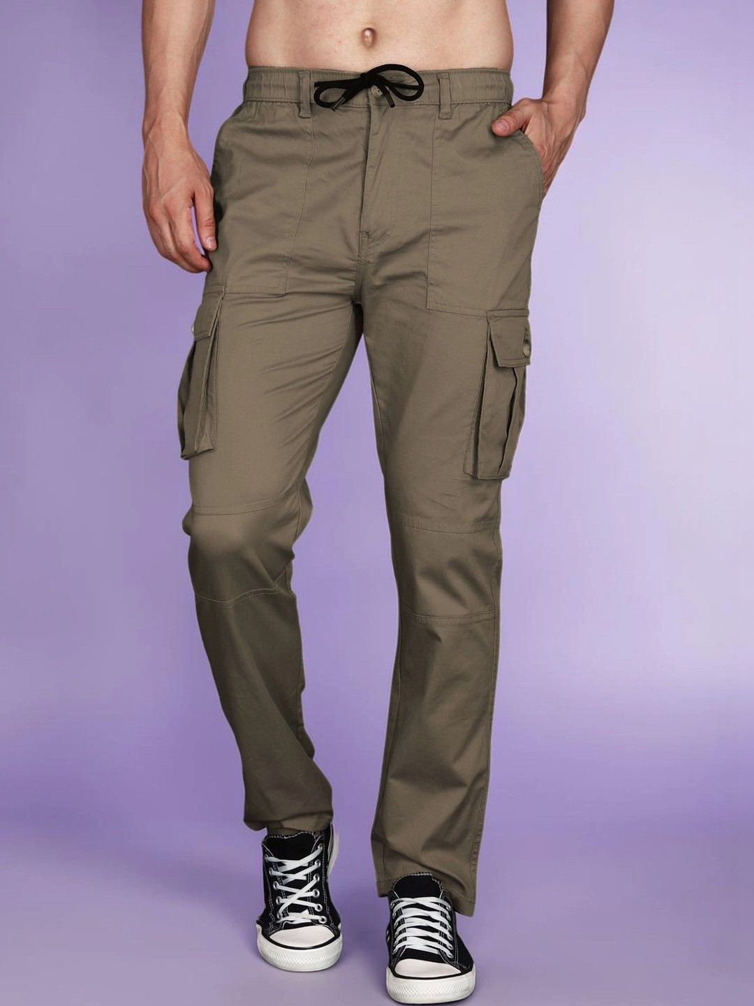 Roadster Men Relaxed Straight Leg Easy Wash Cargos Trousers