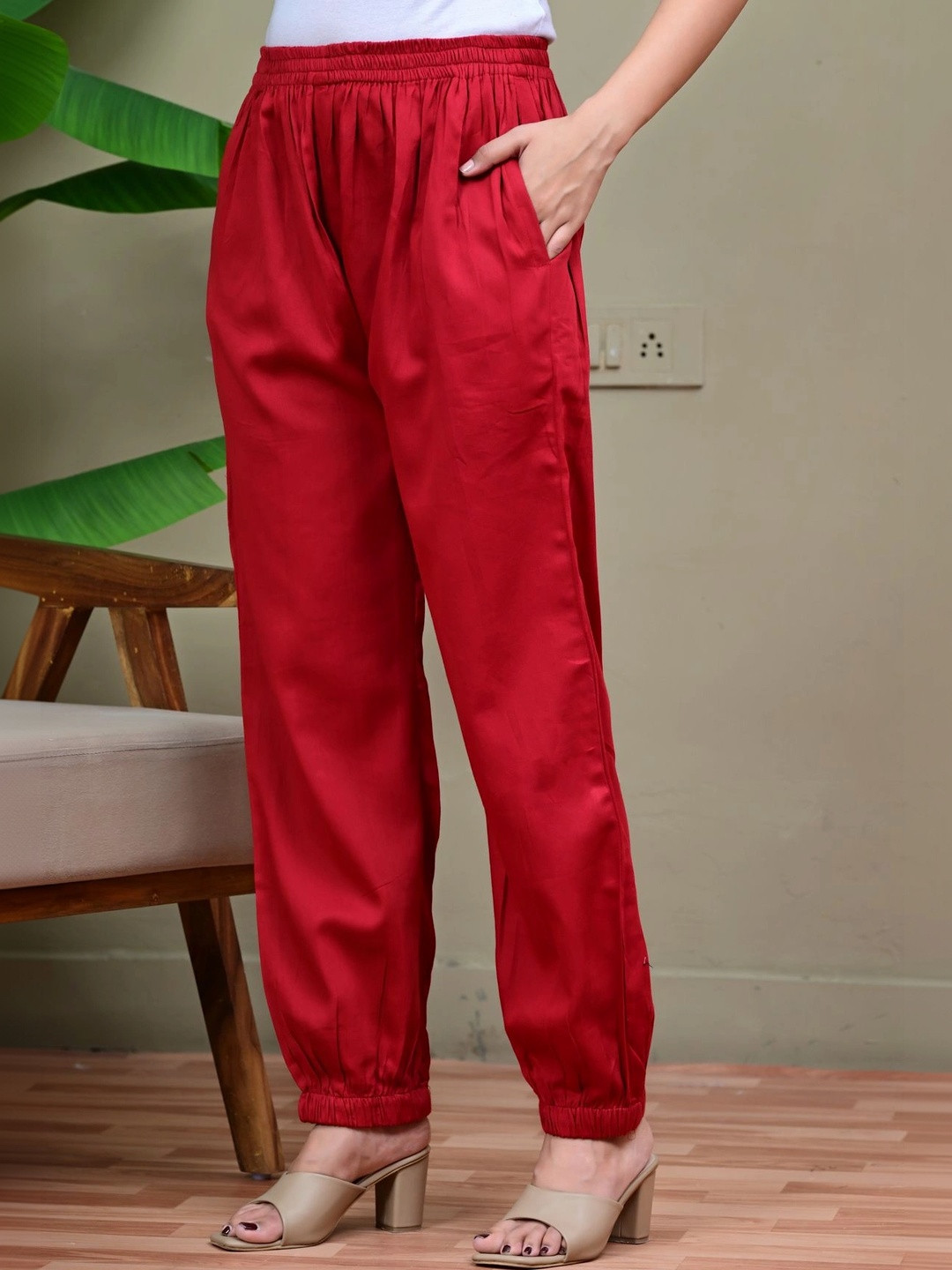KELWA Women Regular Fit Cotton Trouser