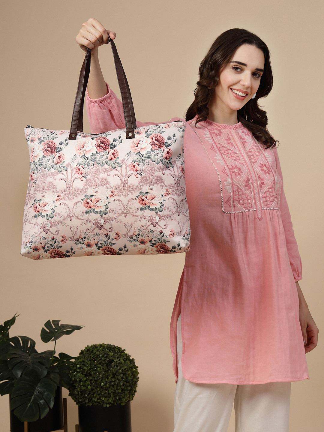 Anouk Women Multicolor Floral Printed Tote Bag