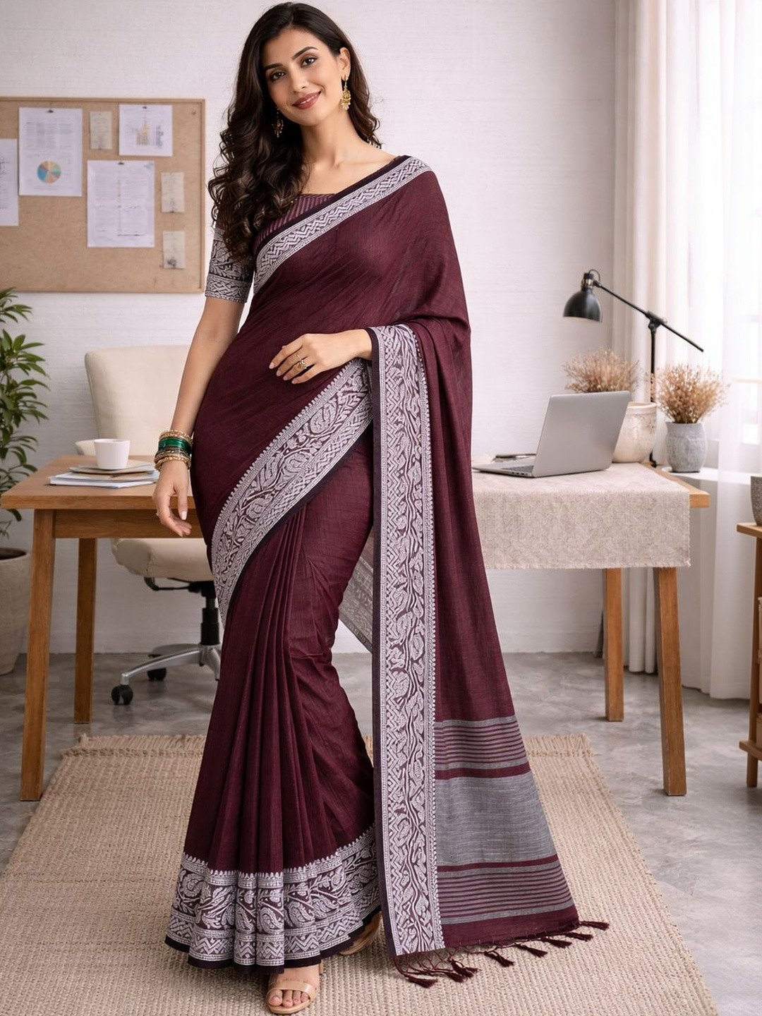 Anouk Linen Blend Saree