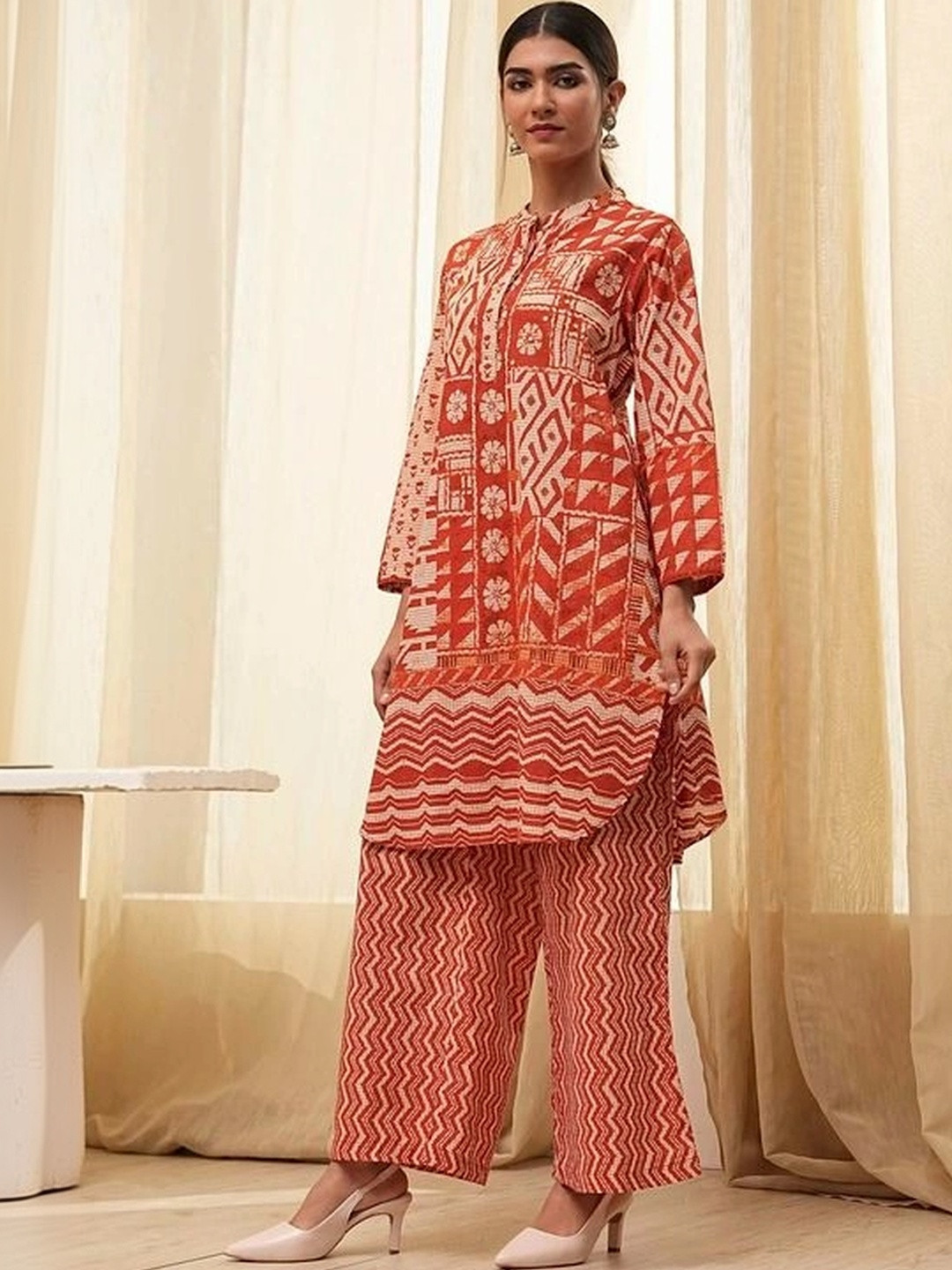 Anouk Women Ethnic Motifs Printed Regular Kurta with Palazzos