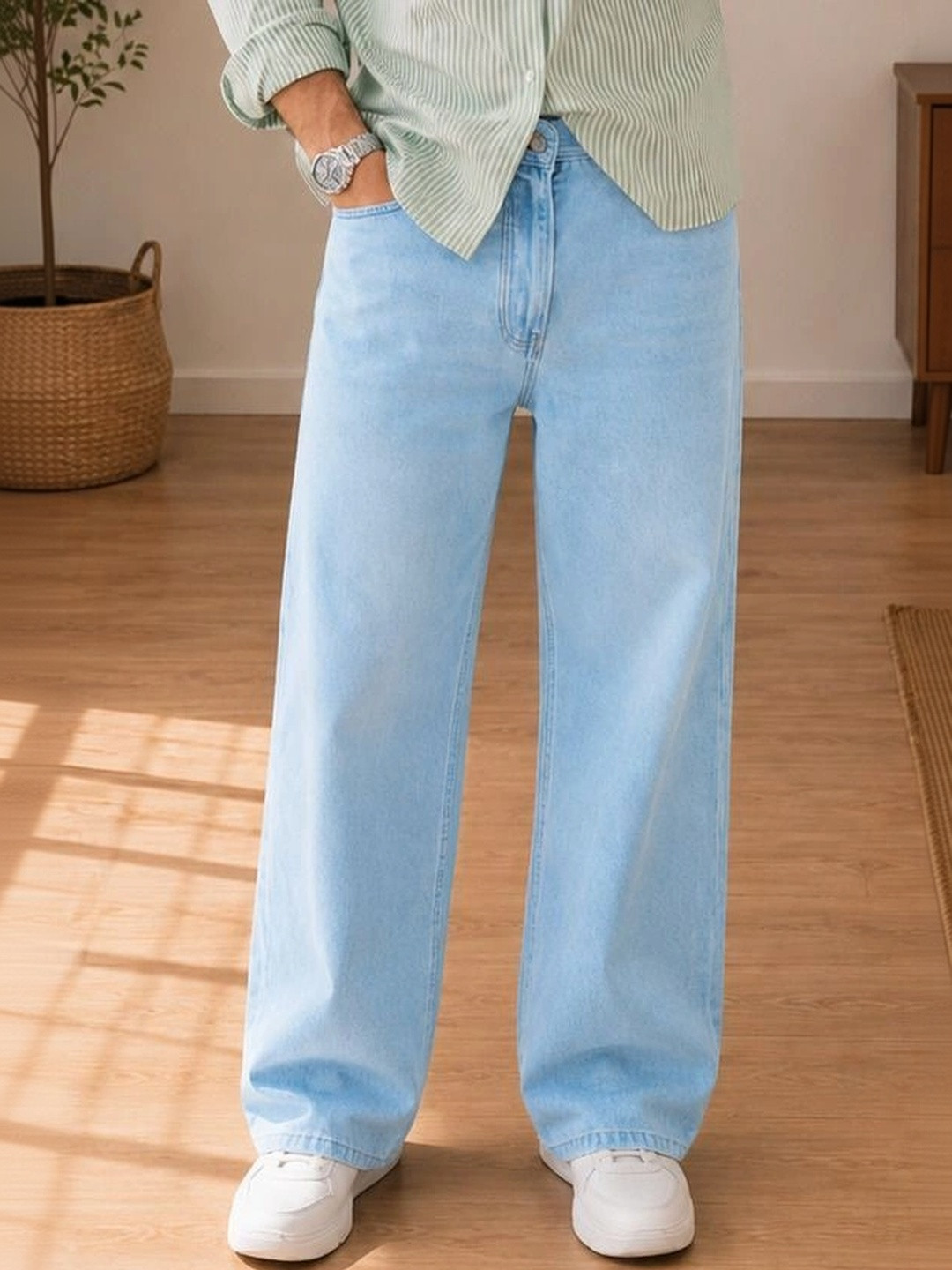 EVERFADE Men Relaxed Fit Mid-Rise Stretchable Jeans