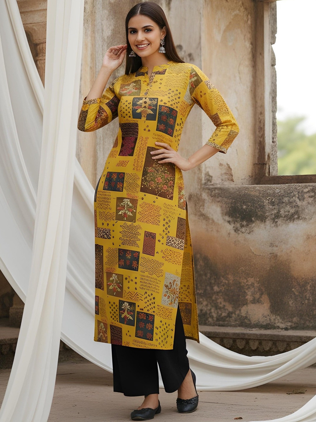 Anouk Women Printed Indie Prints Kurta