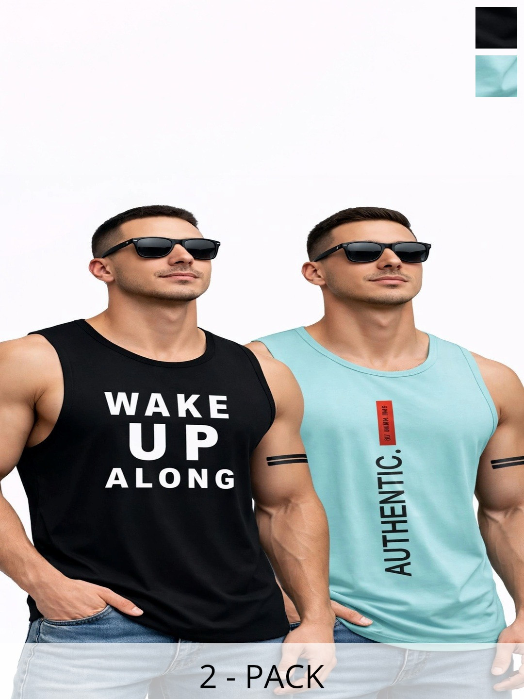 SSANWARIYA SETHJI Pack of 2 Printed Gym Vest