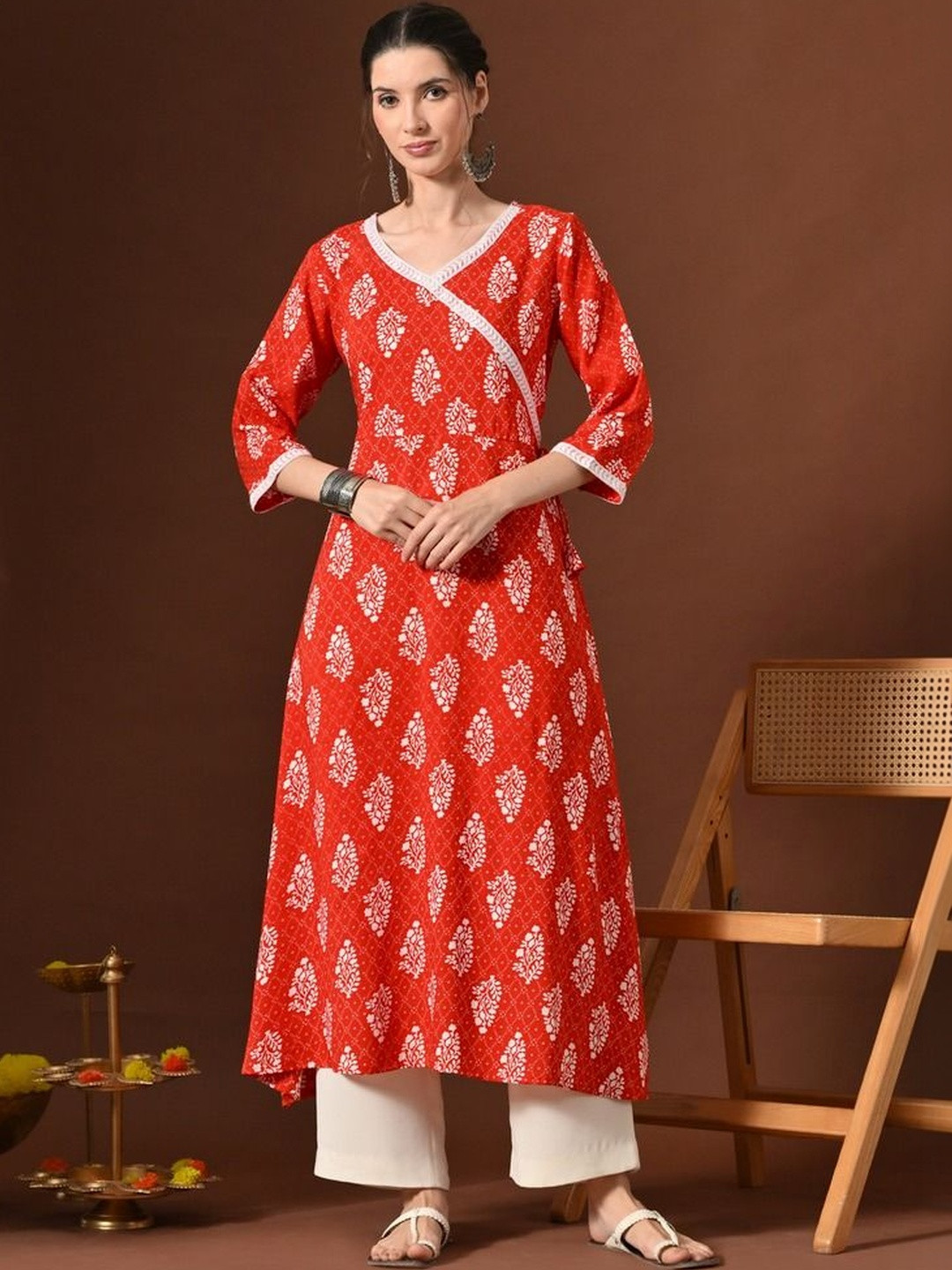 Anouk Mirage Women Ethnic Motifs Printed Thread Work Handloom Kurta