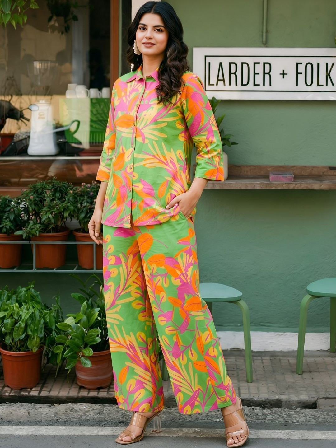 Anouk Printed Shirt with Trousers