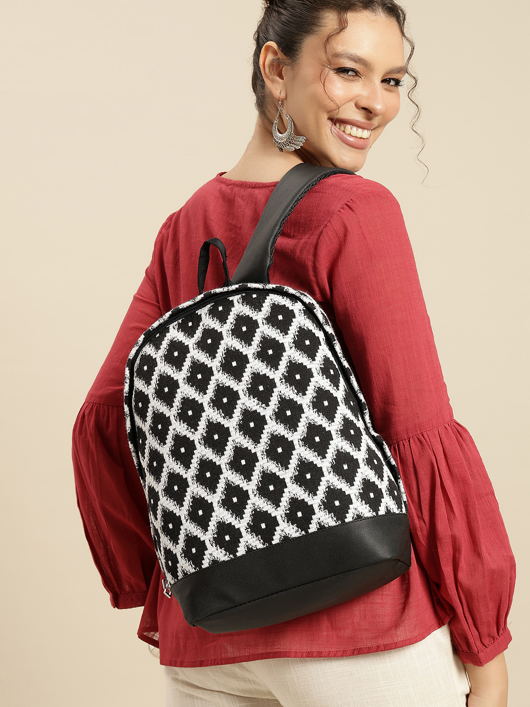 Anouk Women Self Design Backpack