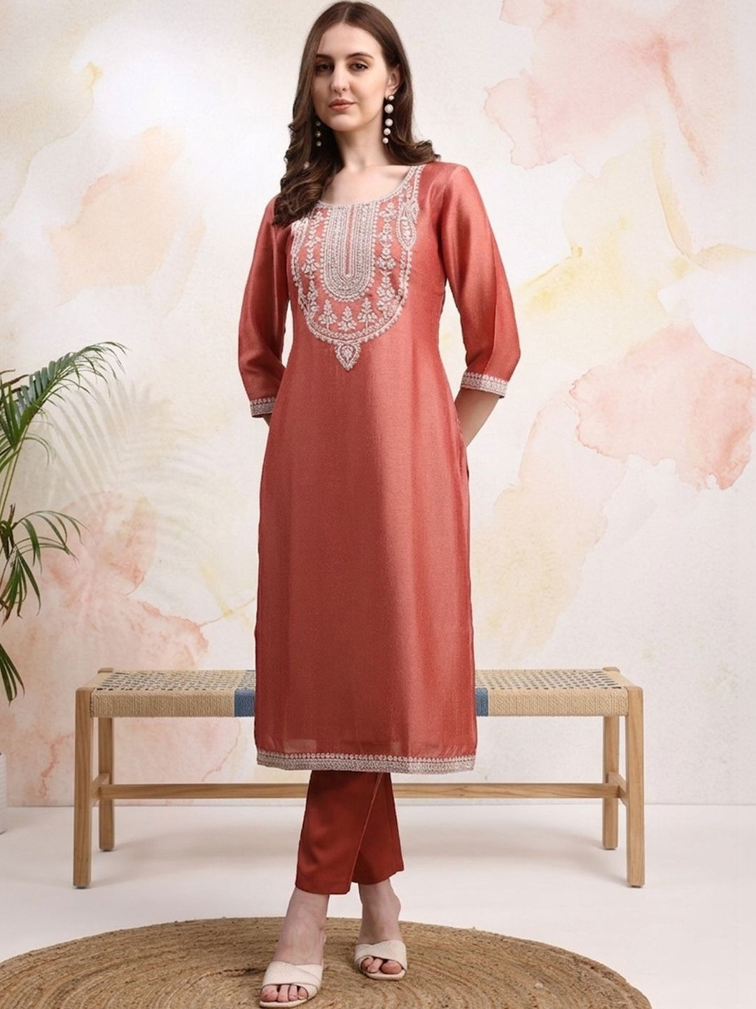 Anouk Mirage Women Ethnic Motifs Embroidered Kurta