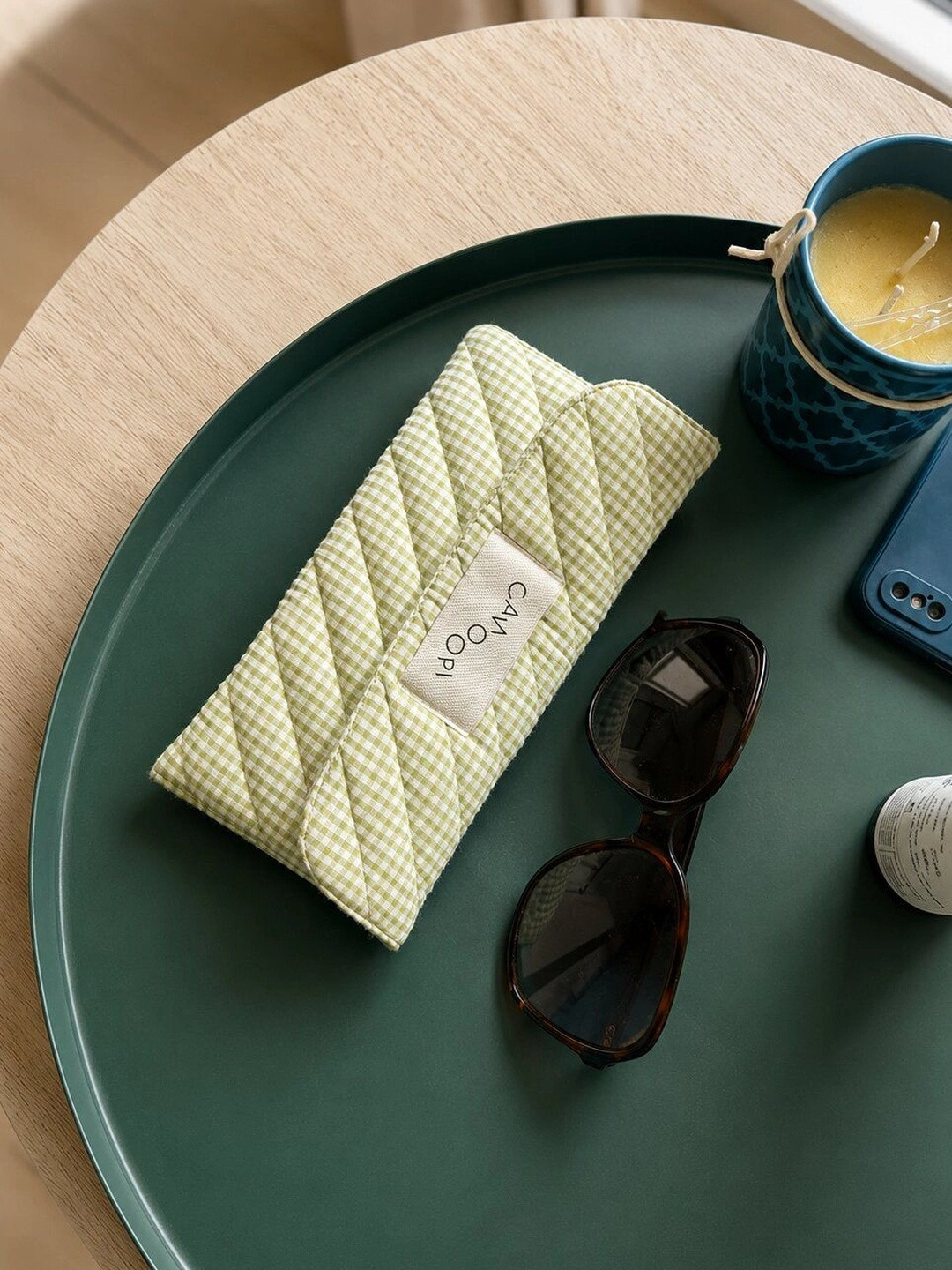 Canoopi Checked Sunglasses Case