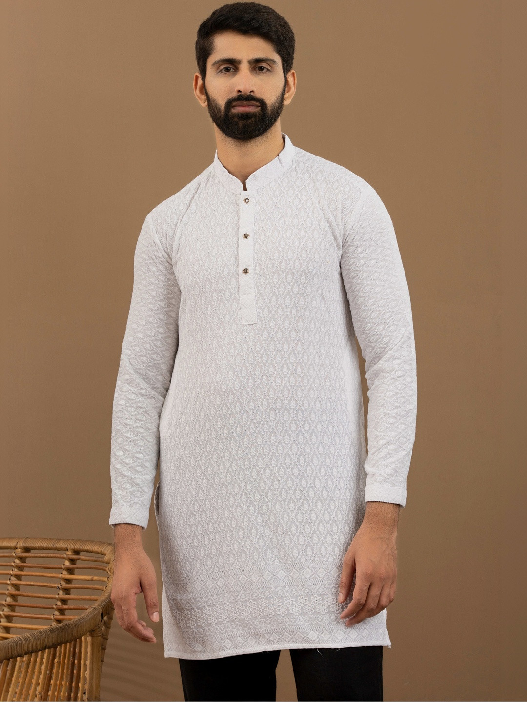 Anouk Men Embroidered Mirror Work Kurta