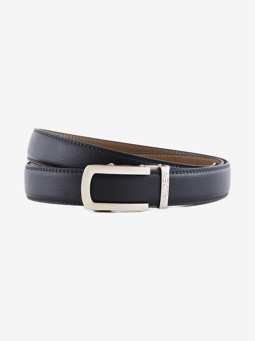 HALDEN Men Textured Leather Formal Belt
