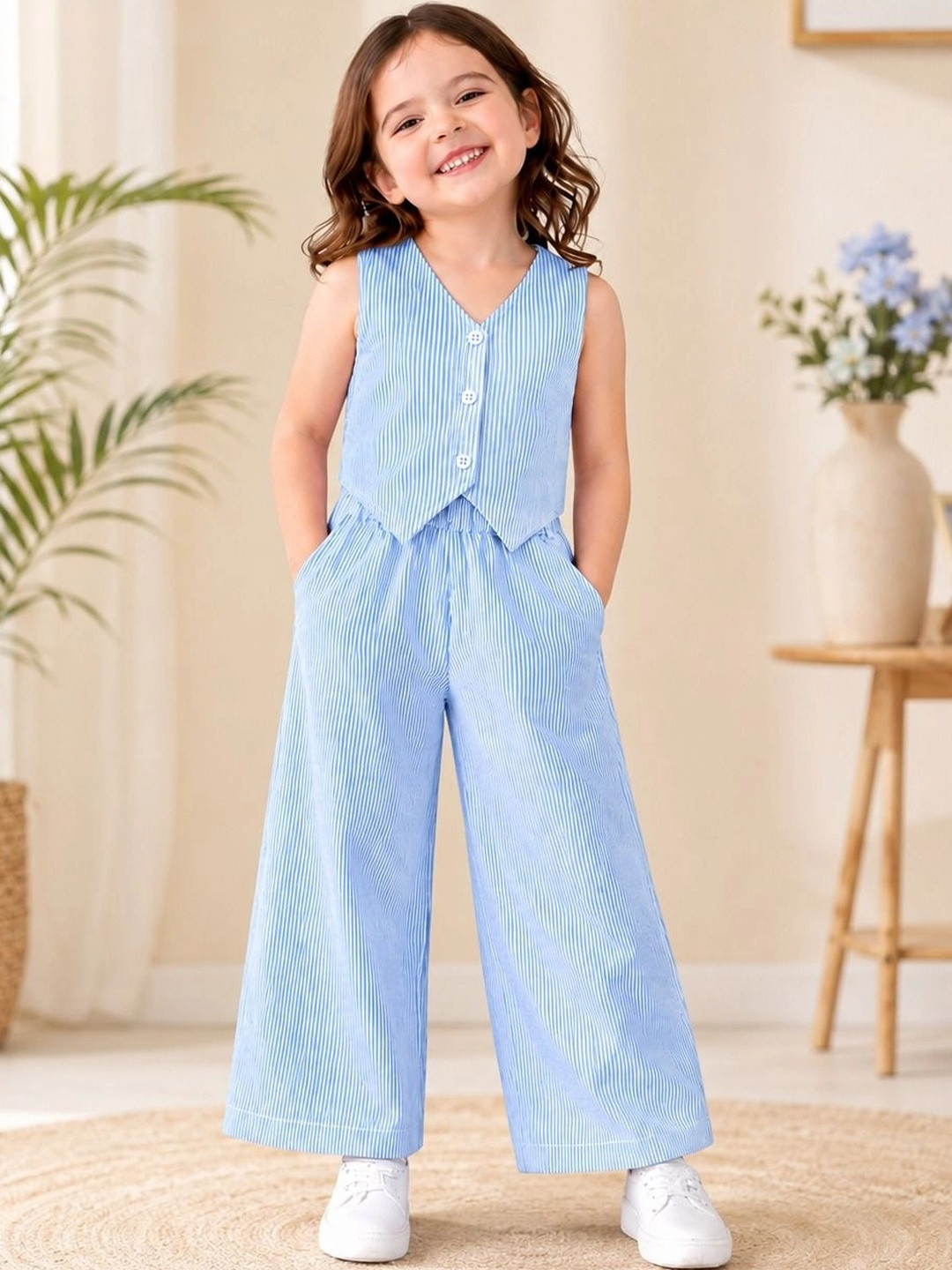 Kidbea Girls Striped Top with Trousers
