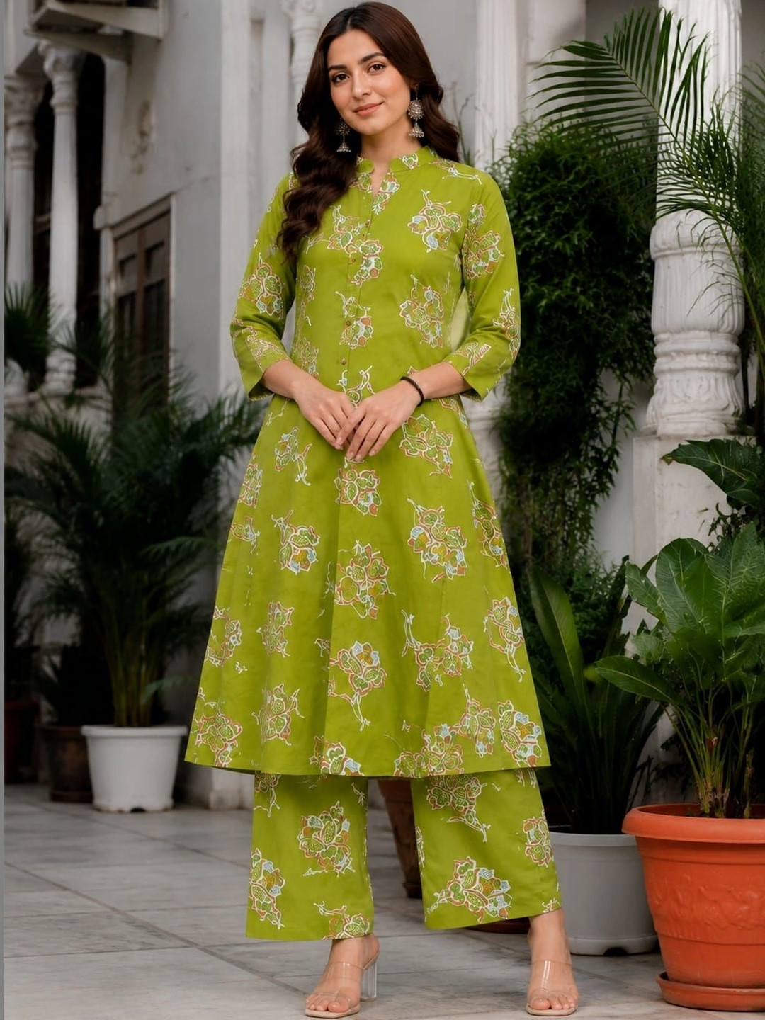 ZELA Women Floral Printed Regular Kurta with Palazzos