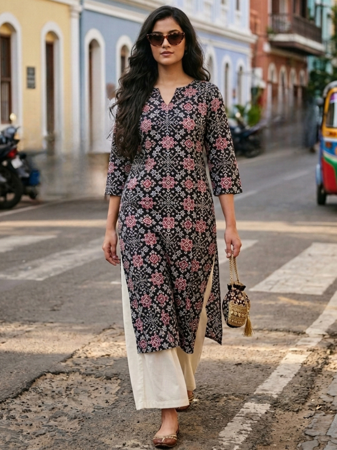 Anouk Women Printed Block Print Kurta