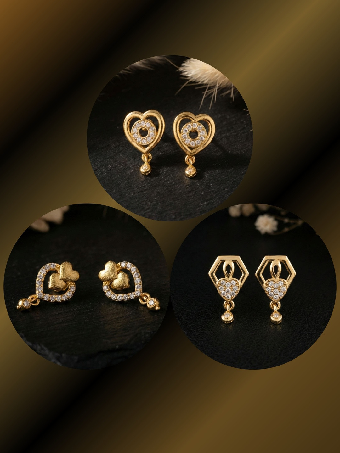 Anouk Heart Shaped Drop Earrings