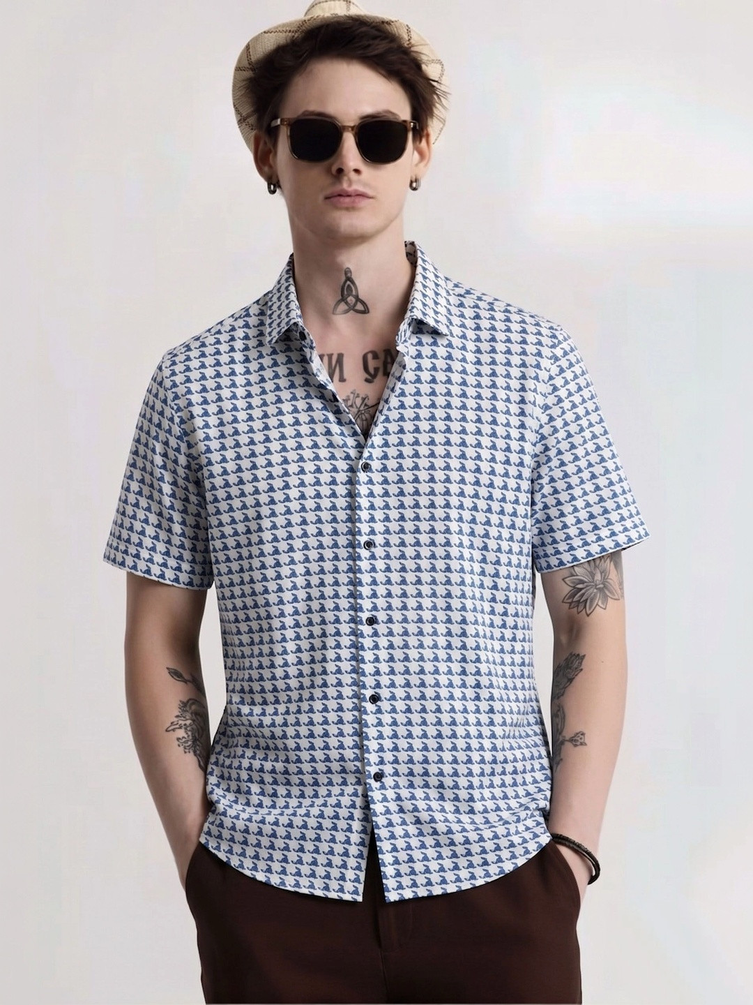 SZN Men Classic Printed Casual Shirt