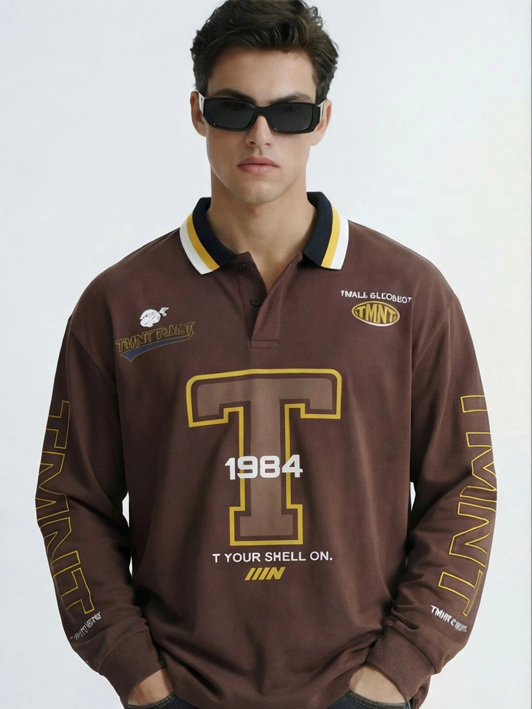 HIGHLANDER Men Printed Polo Collar T-shirt