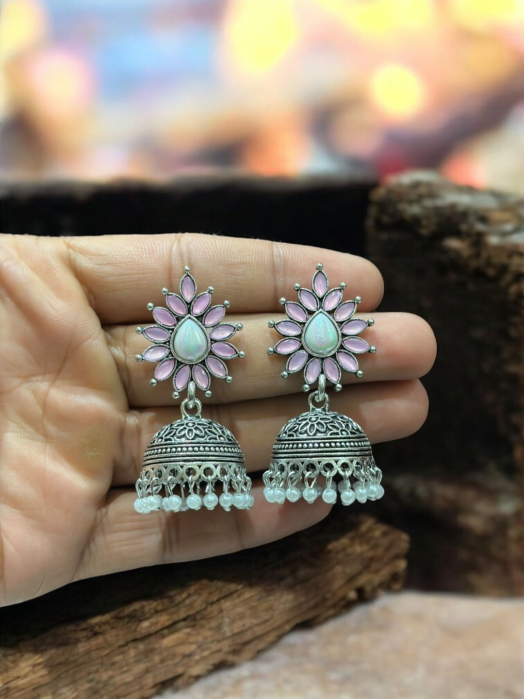 Anouk Floral Jhumkas Earrings