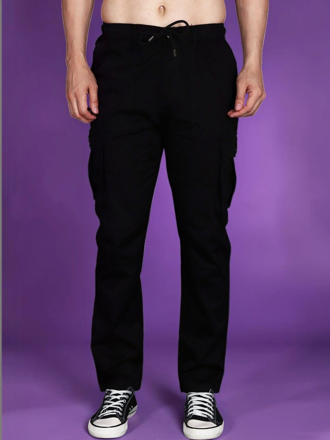 Roadster Men Relaxed Straight Leg Easy Wash Cargos Trousers
