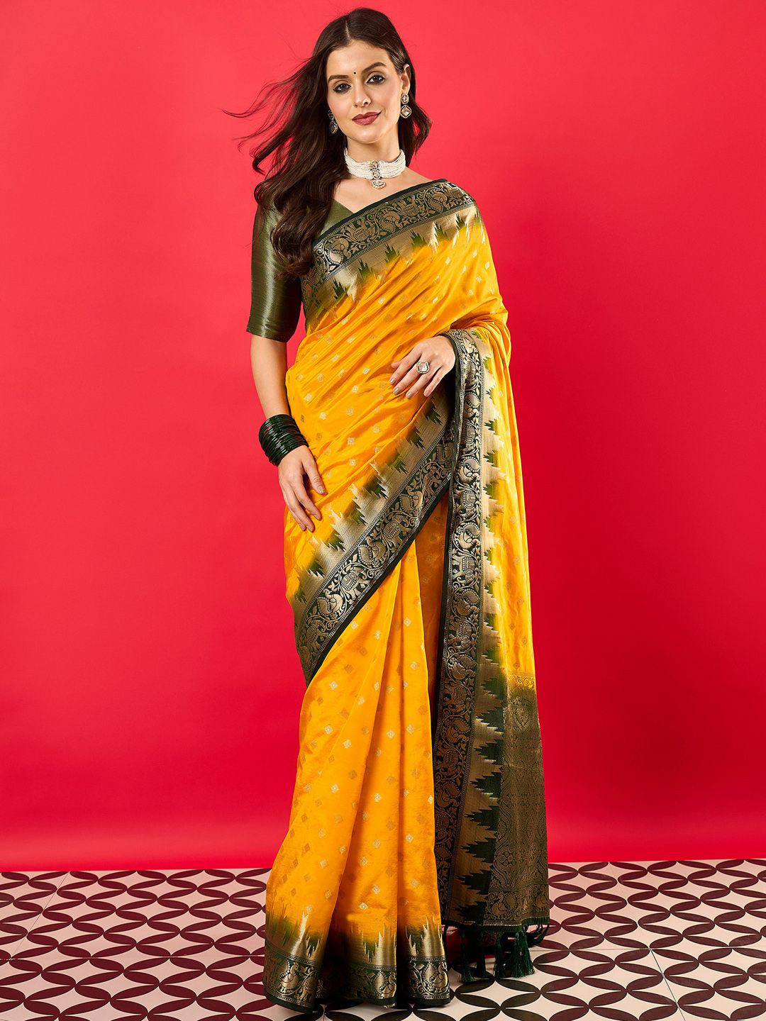 Anouk Woven Design Zari Banarasi Saree