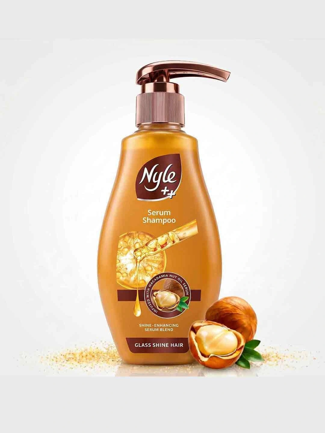 Nyle Serum Shampoo with Macadamia Nut Oil for Glass Shine - 340 ml