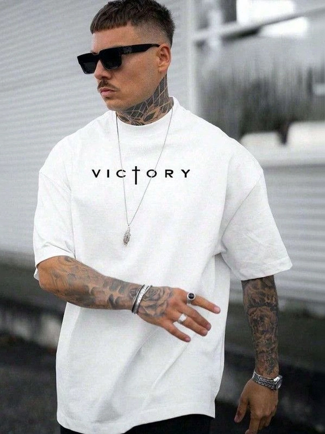 9TUNKI Men Typography Printed T-shirt