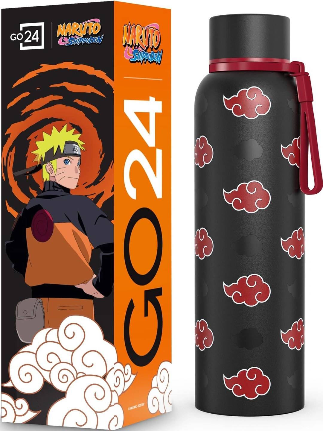 Bravo Art Black Cloud 3 Layer Insulated Stainless Steel Water Bottle 980ml