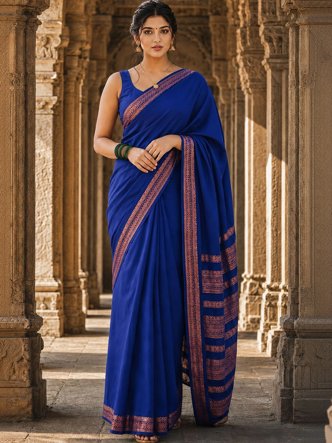 Mitera Silk Blend Designer Banarasi Saree