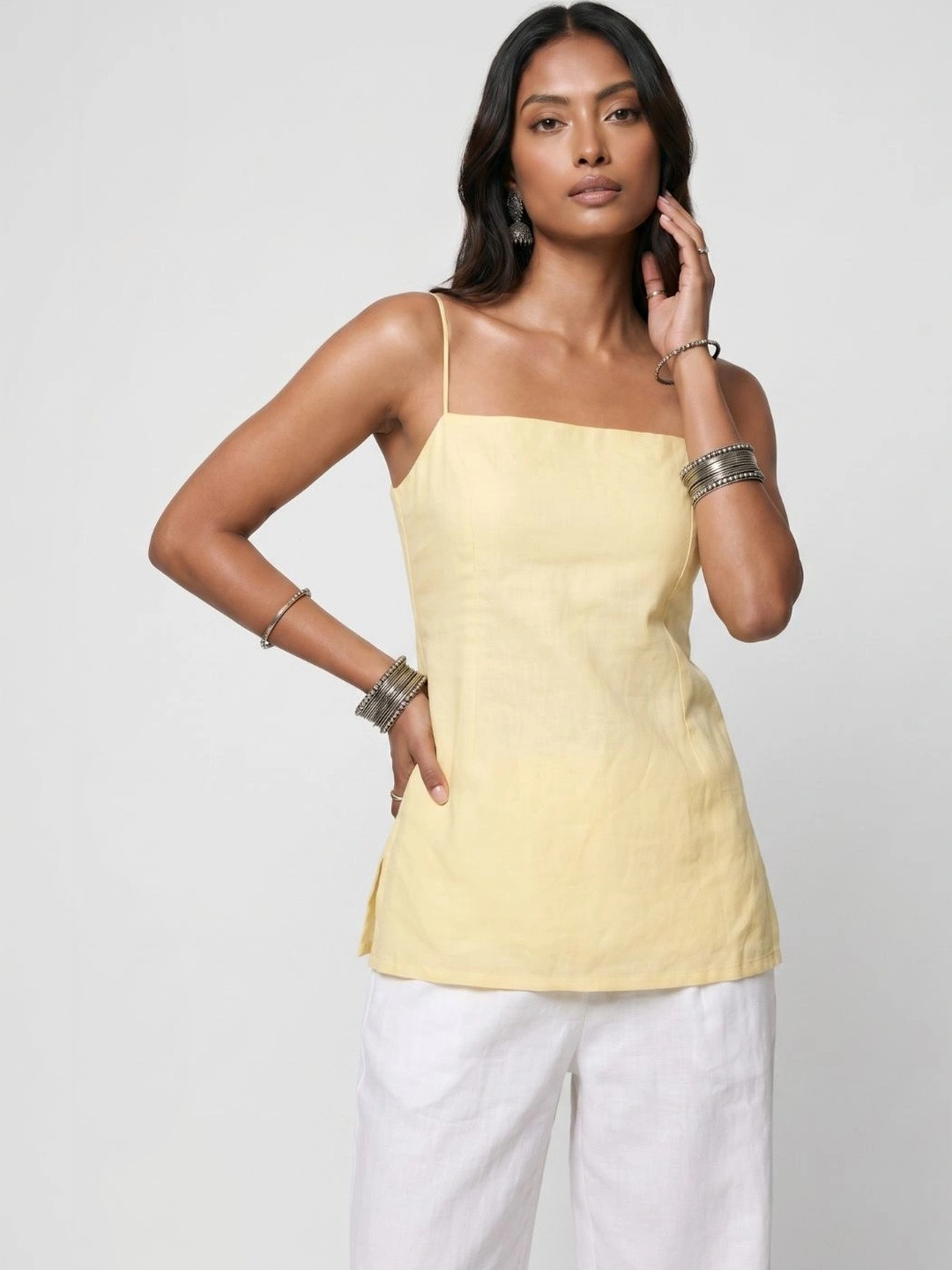 NISHORAMA Square Neck Pure Cotton Kurti