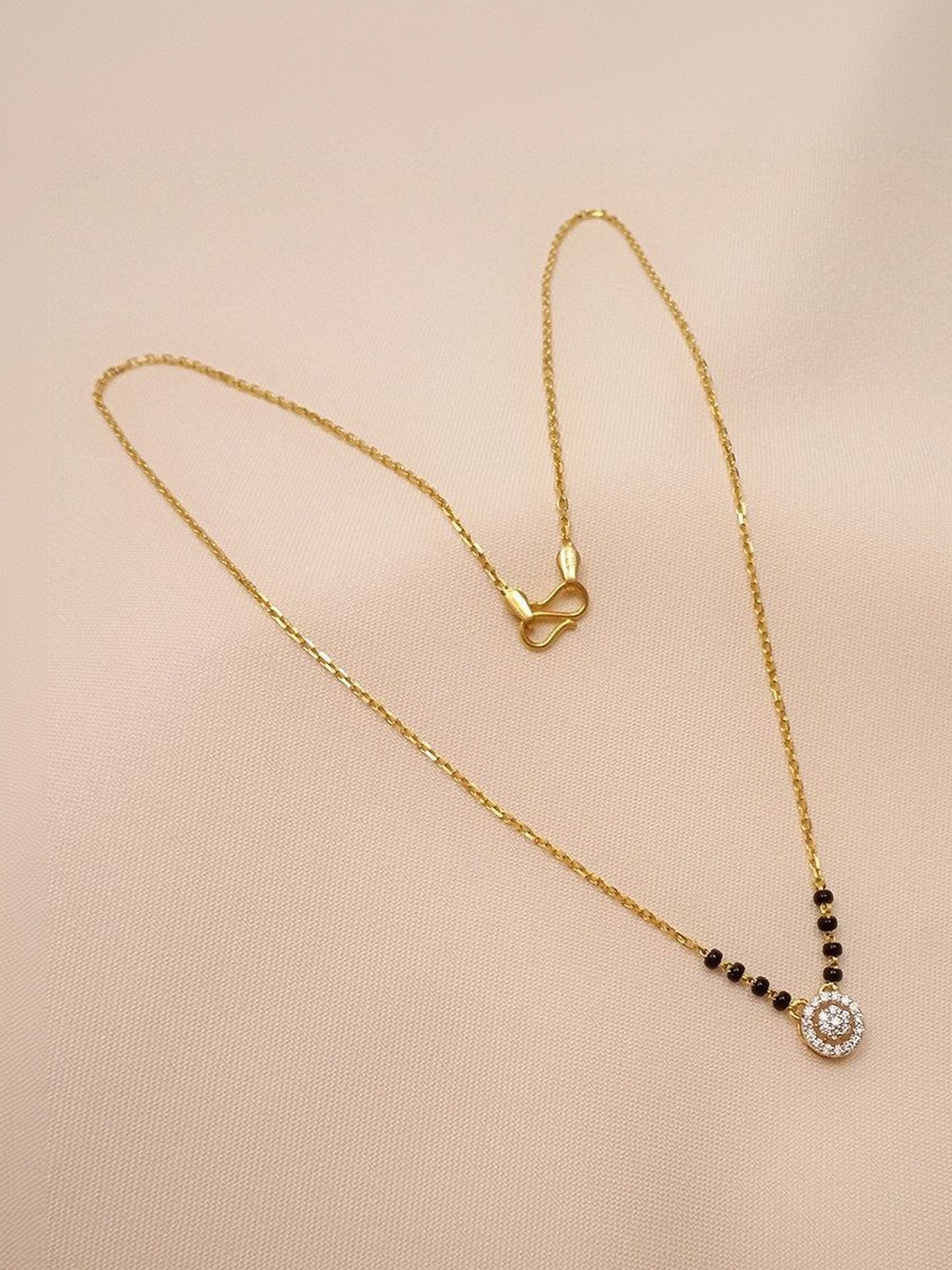 Anouk Gold-Plated Artificial Stones and Beads Mangalsutra