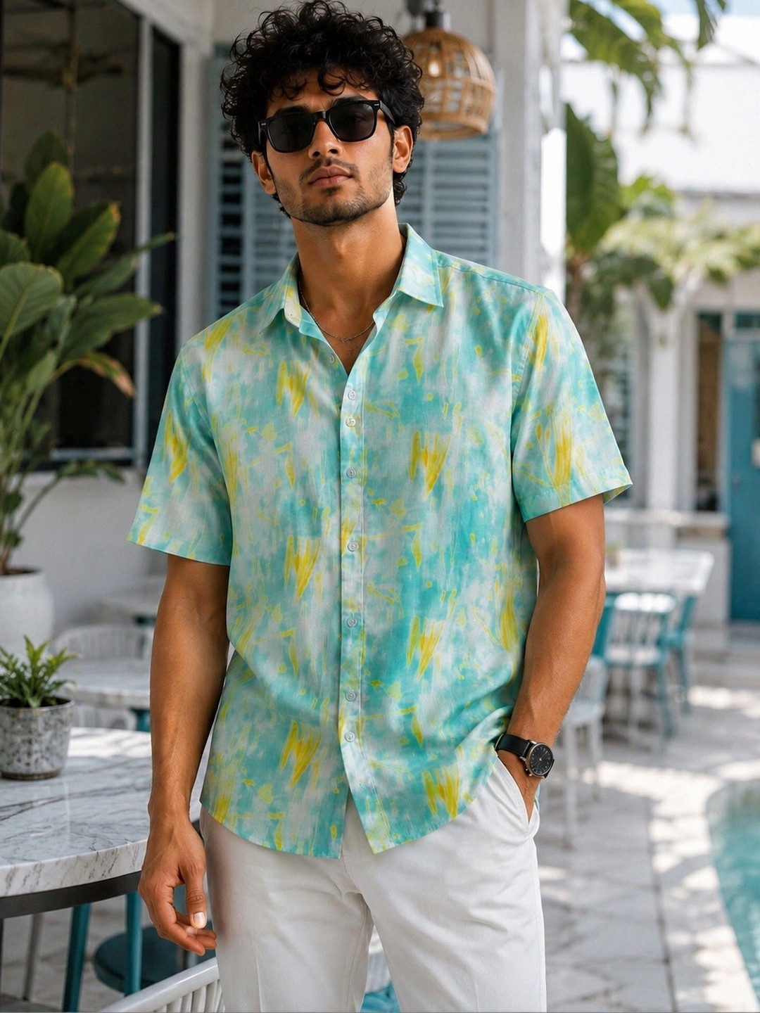 HENSHIKA Men Relaxed Printed Casual Shirt