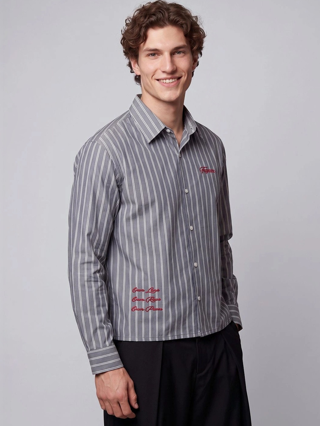 FUGAZEE Men Relaxed Striped Casual Shirt - Image 1