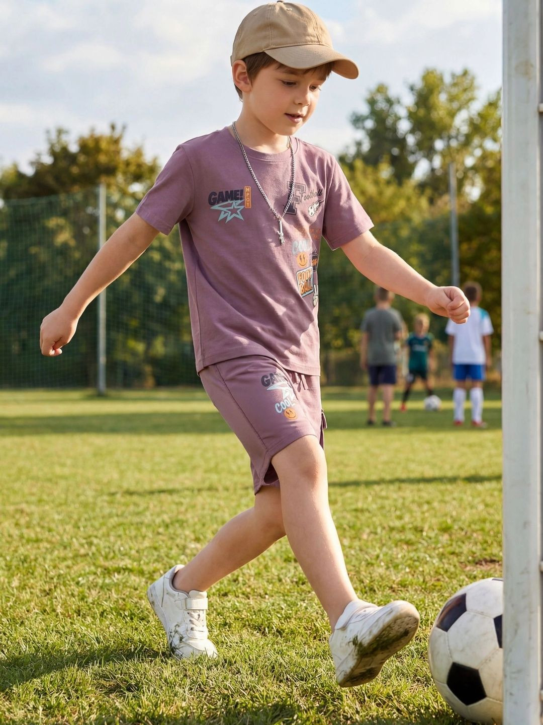 FROSEN FOX Printed T-shirt with Shorts