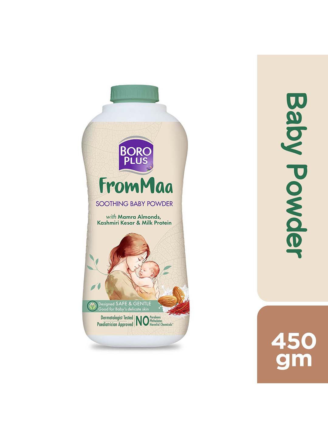 BOROPLUS FromMaa Soothing Baby Powder with Almonds & Kesar - 450 g