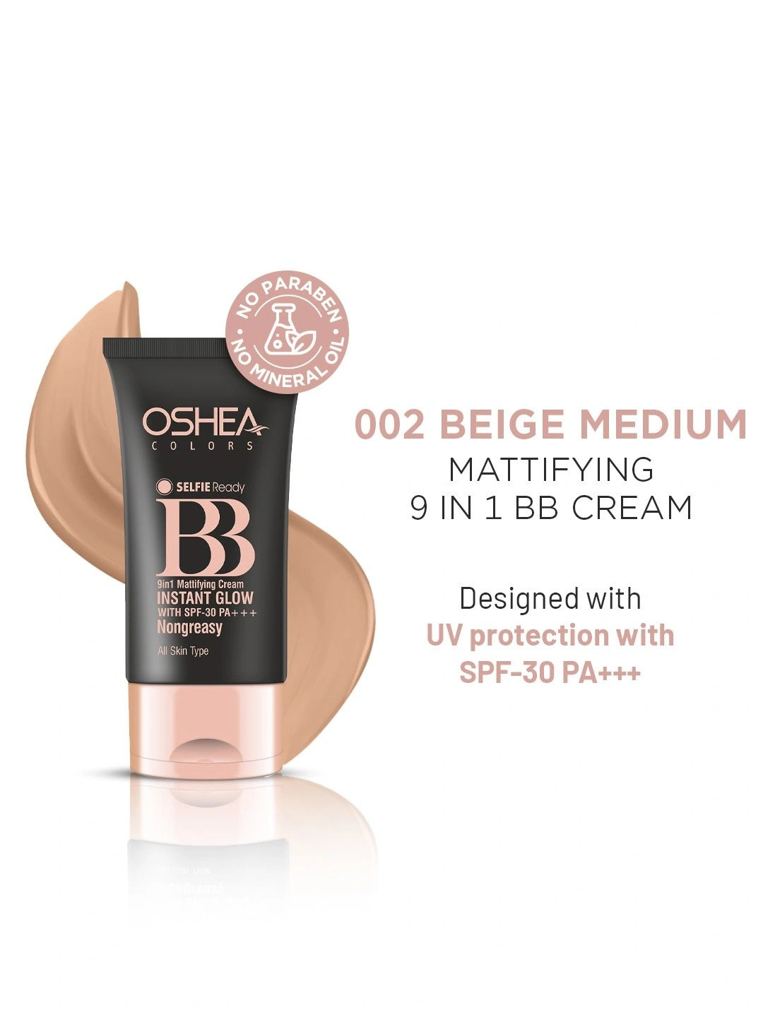 Oshea Herbals Instant Glow BB Cream With Aloe Vera Extract - 30 g - Beige Medium 002