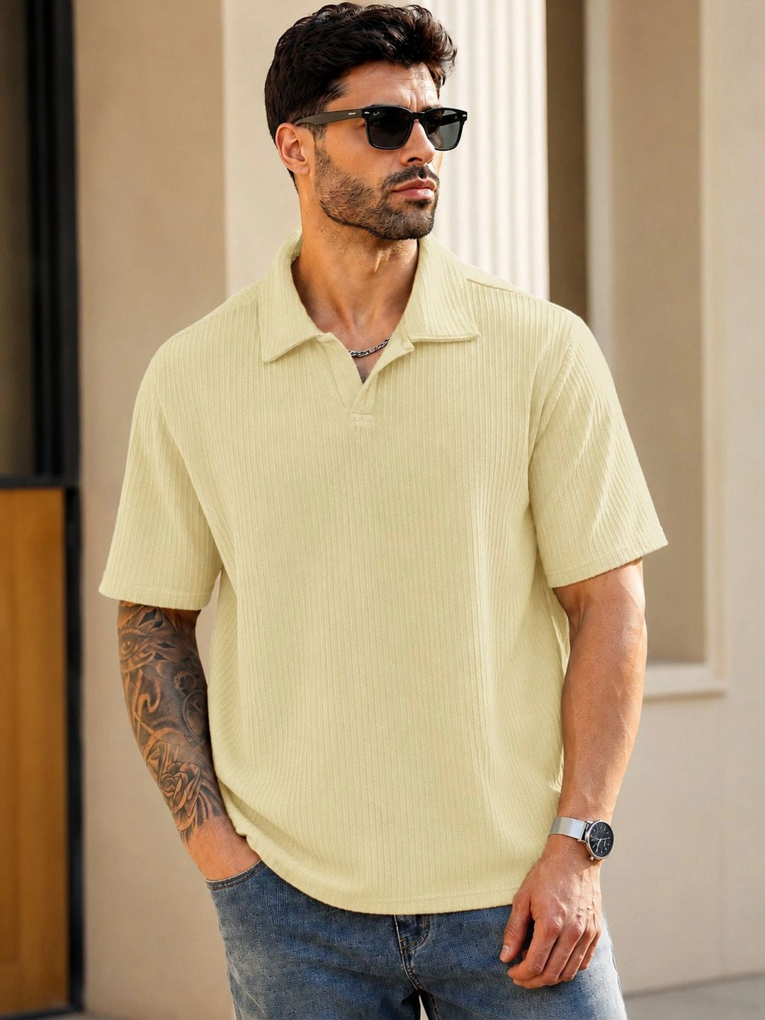ZILCON Men Polo Collar T-shirt