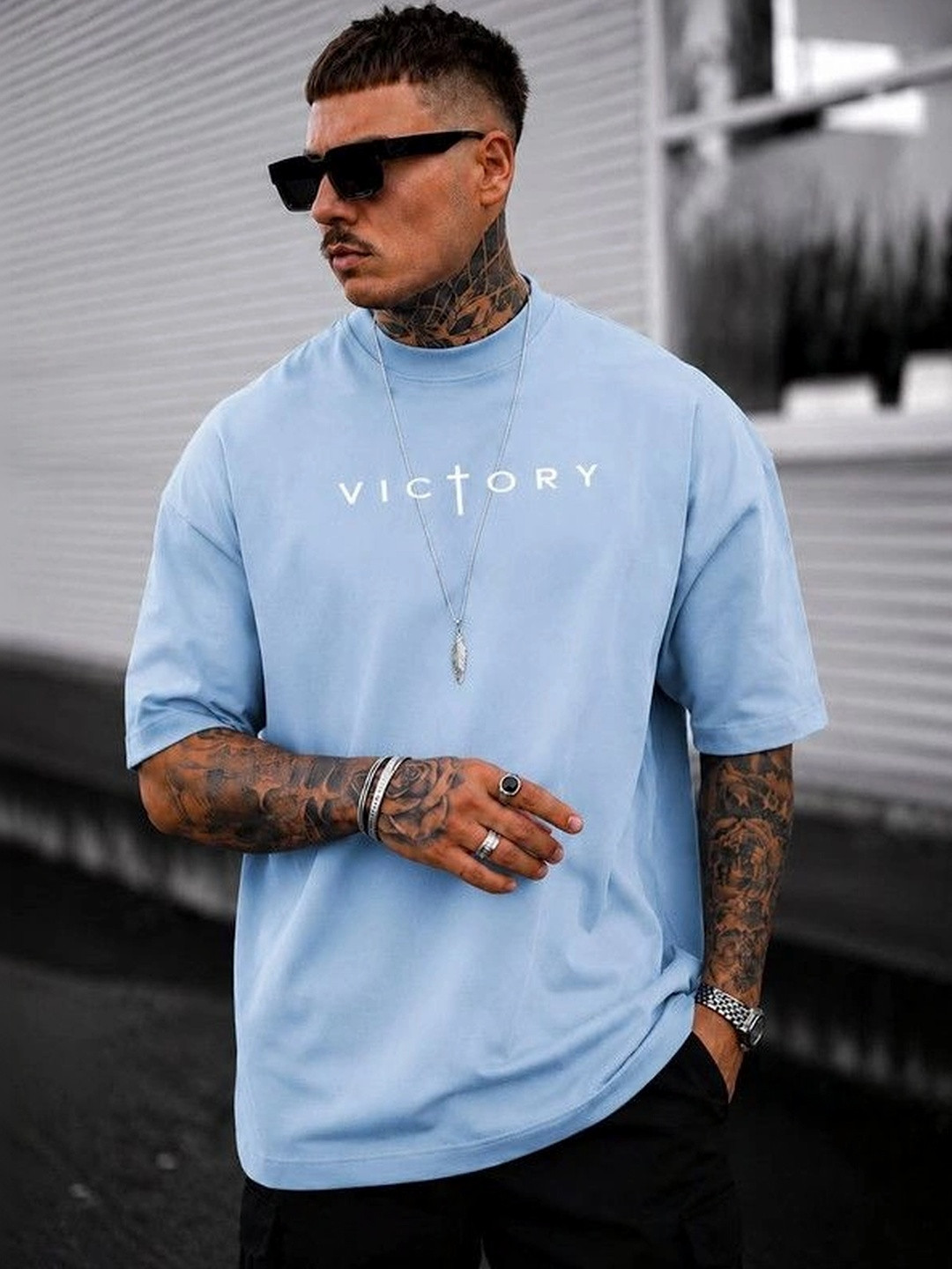 9TUNKI Men Typography Printed T-shirt