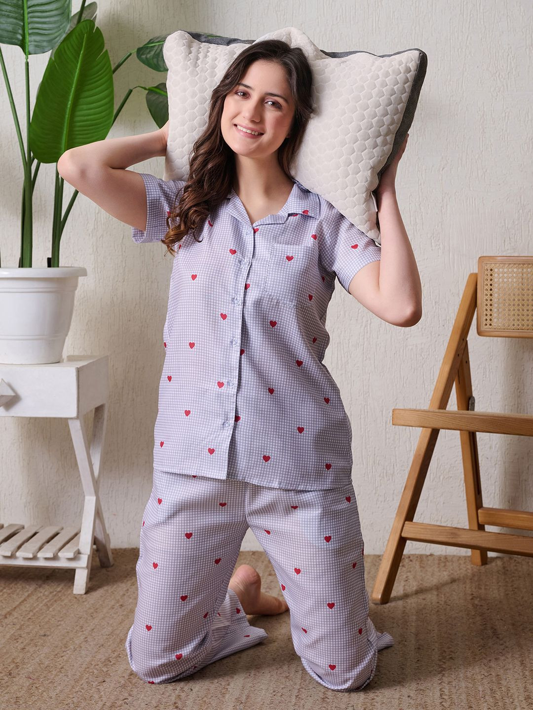 House of Comfort Women Printed Night suit