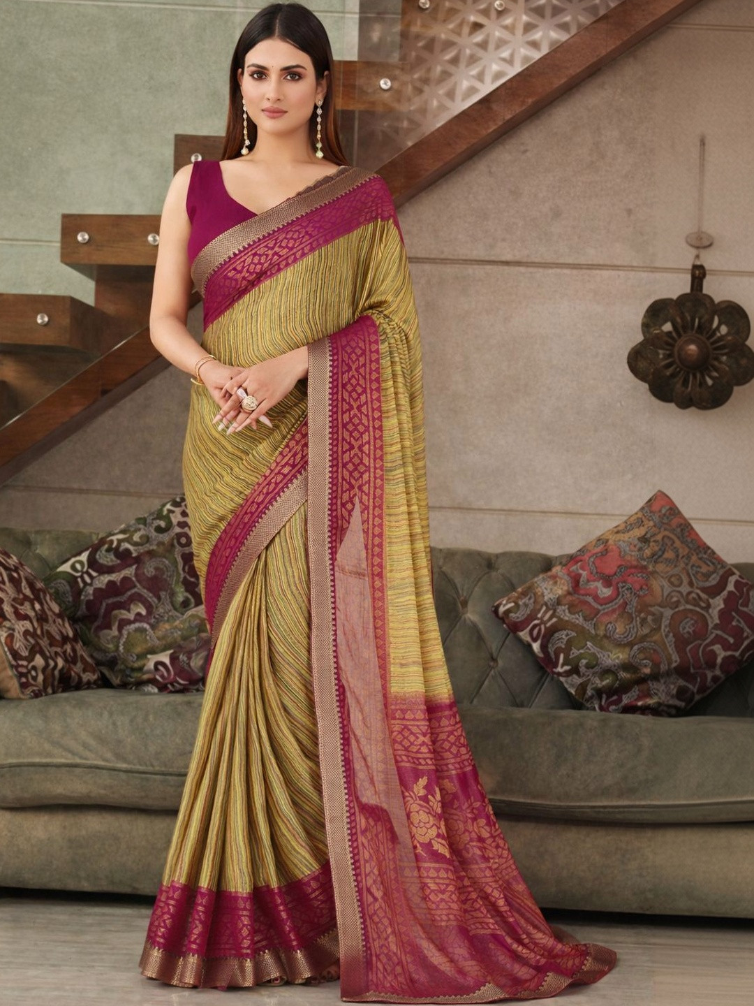 Anouk Woven Design Brasso Saree