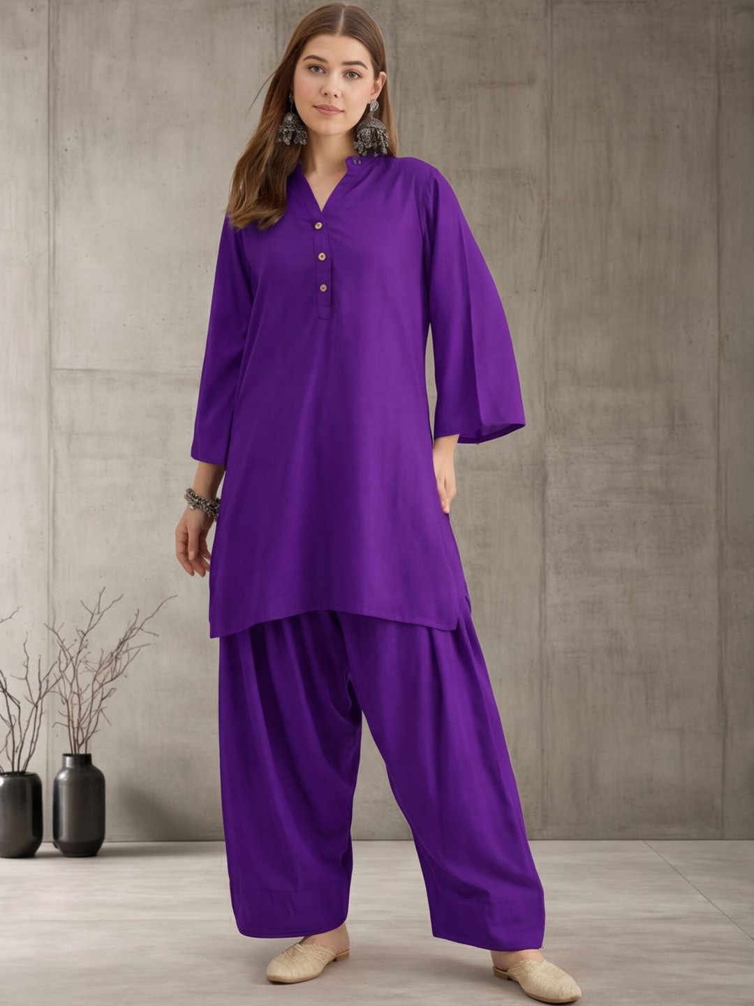 Anouk Women Pleated Cotton Farshi Salwar