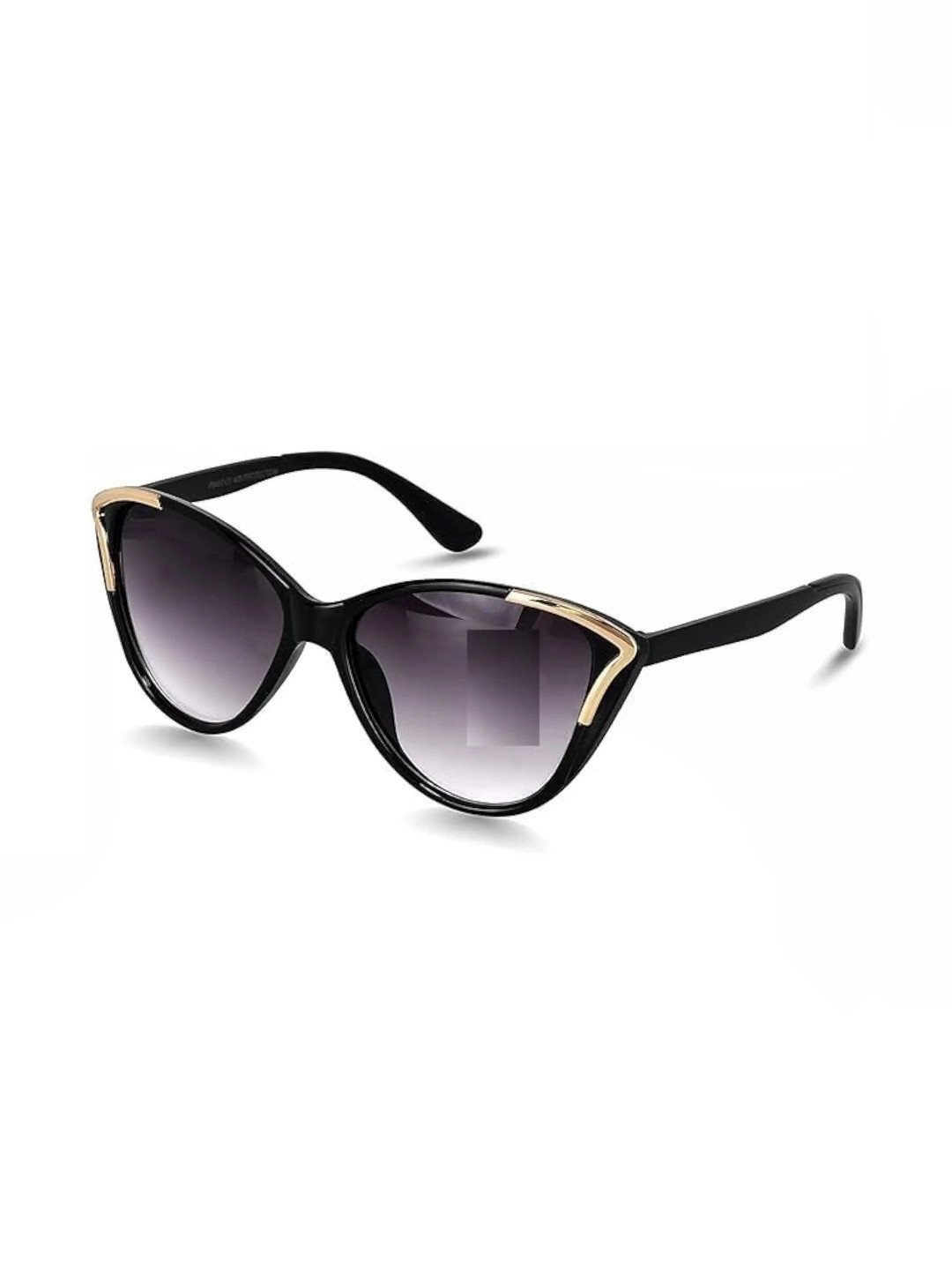 YOUTH CLUB Unisex Grey Lens & Black Cateye Sunglasses with