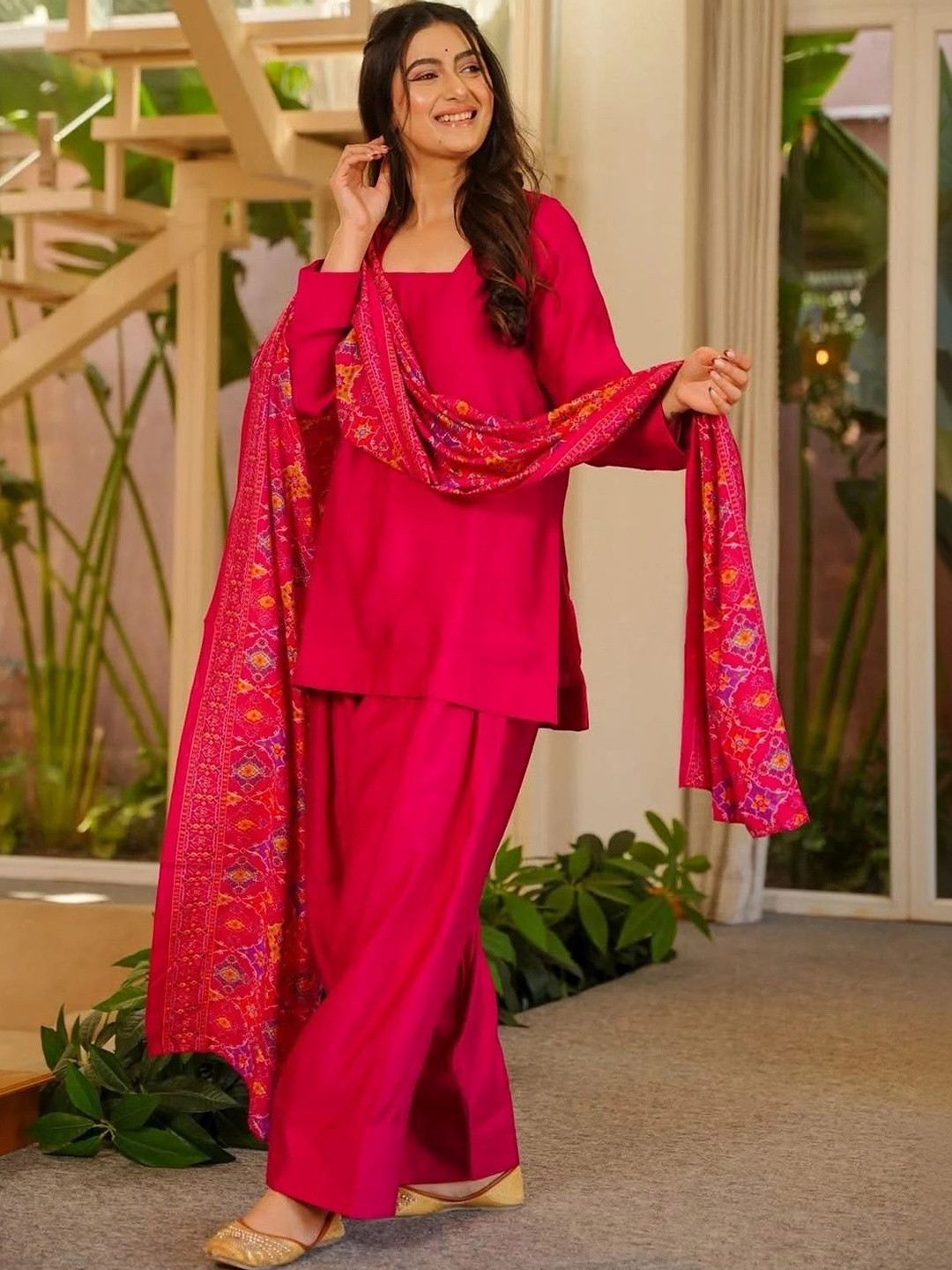 Anouk Women Ethnic Motifs Regular Kurta with Patiala & With Dupatta