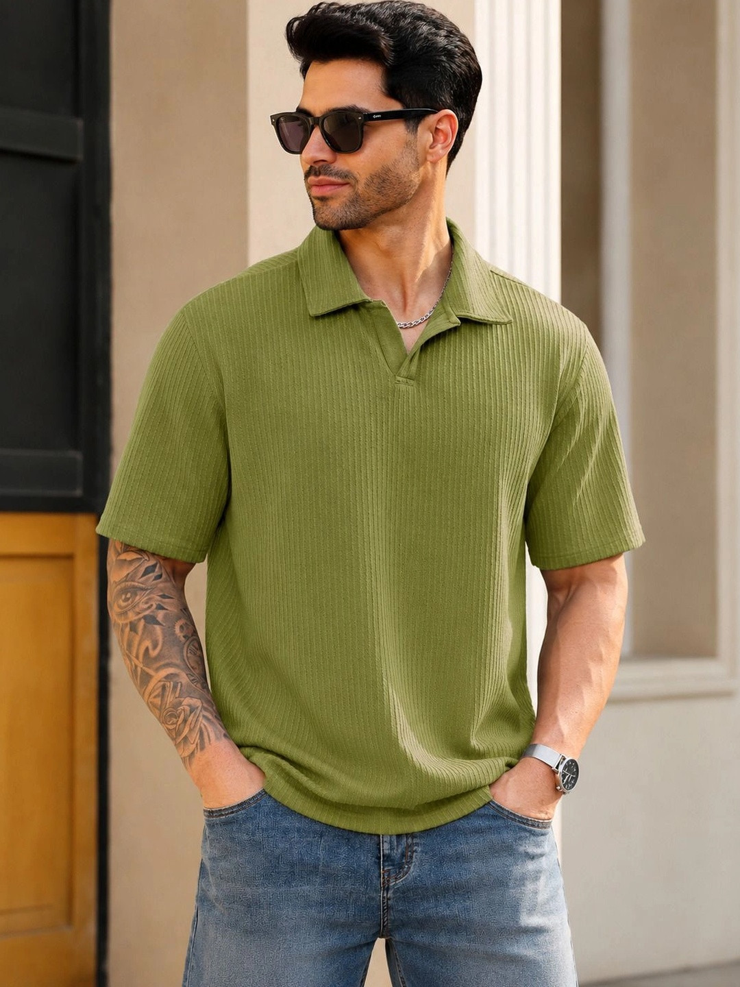 ZILCON Men Polo Collar T-shirt