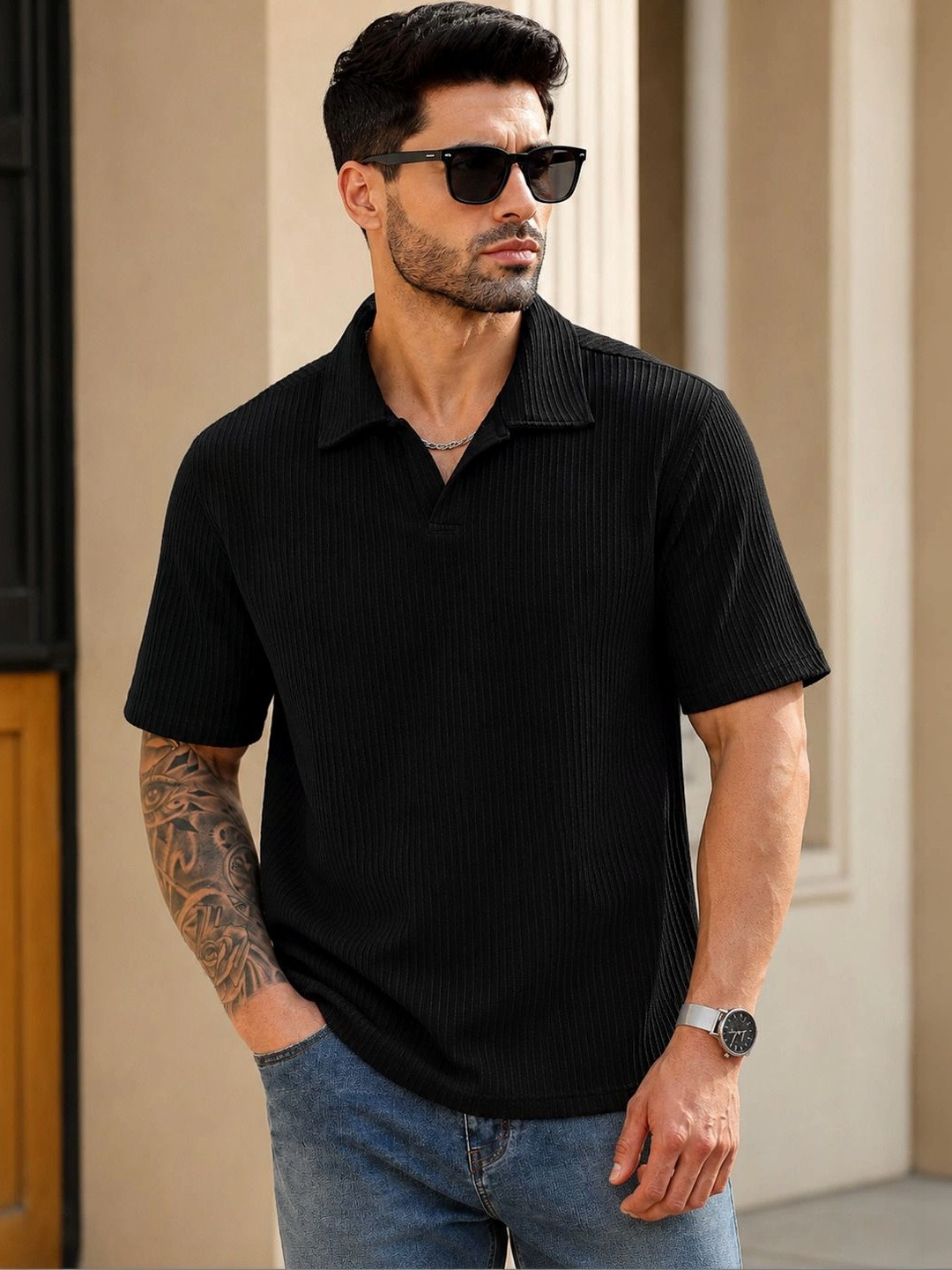 ZILCON Men Polo Collar T-shirt
