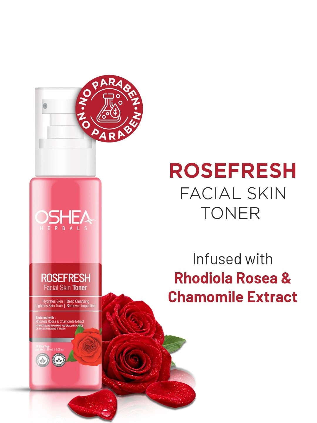 Oshea Herbals Rose Fresh Facial Skin Toner 120 ml
