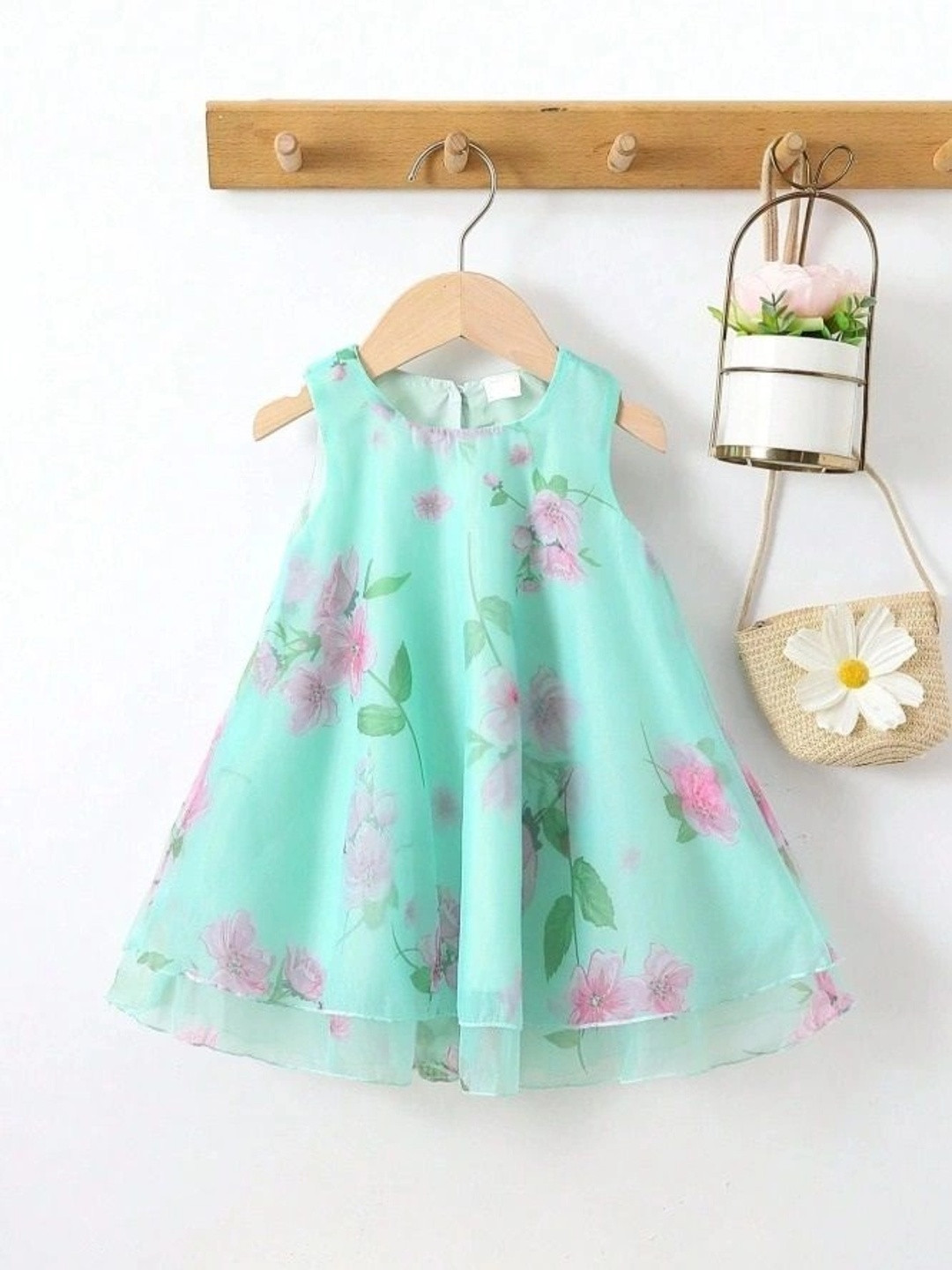 BAESD Floral Print Layered A-Line Dress