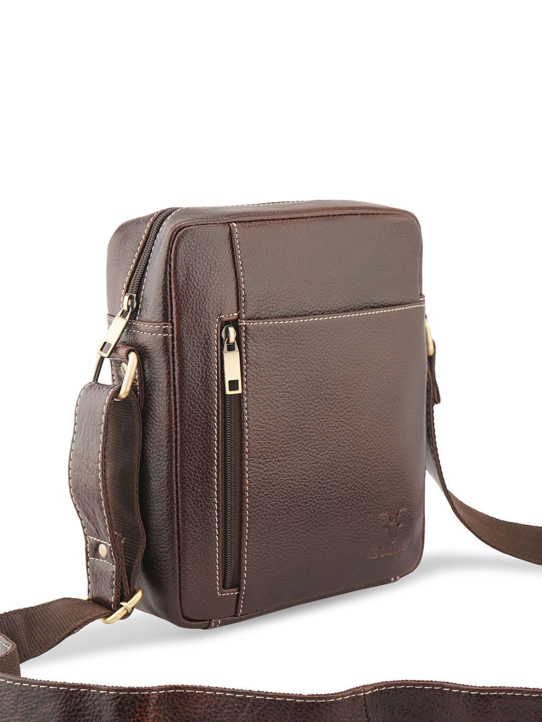Goatter Leather Textured Crossbody Sling Bag