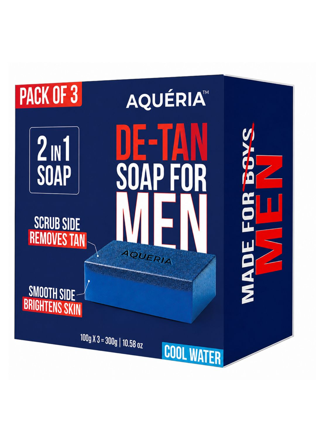 Aqueria Set Of 3 De-Tan & Brightening Soap - 100 g Each